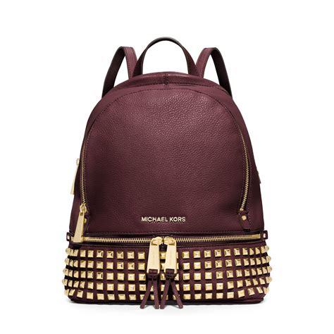 michael kors studded leather backpack.